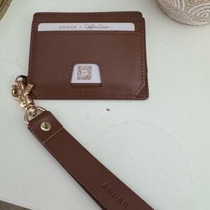 Andar Brown Leather Key & Card Holder with Strap